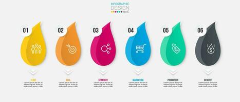 modèle d'infographie entreprise graphique chronologique. vecteur