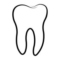 molaire dents, dentaire clinique logo, sagesse dent grandes lignes modèle vecteur