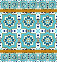 Azulejo portugais. Motifs blancs et bleus. vecteur