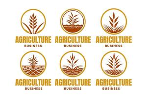 agriculture logo conception, est une logo modèle adapté pour entreprises ou les organisations dans le agriculture industrie à représenter leur marque et identité. vecteur