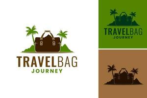 Voyage sac logo conception est une graphique conception atout adapté pour création logos en relation à Voyage Sacs. il est parfait pour Voyage agences, bagage marques, et sur le thème de l'aventure entreprises. vecteur