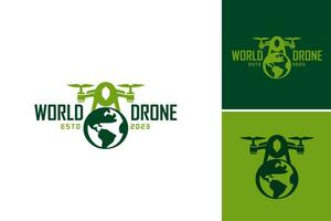 logo conception pour une global drone entreprise. adapté pour utilisation sur sites Internet, commercialisation matériaux, et produit emballage. représente le innovant et Avancée la nature de le marque. vecteur