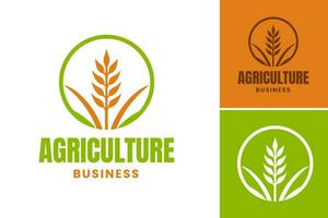 logo conception pour une affaires dans le agriculture industrie, adapté pour fermes, agricole équipement les fabricants, biologique nourriture entreprises, et tout autre en relation entreprises. vecteur