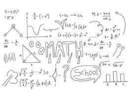 illustration de fond de tableau mathématique réaliste vecteur