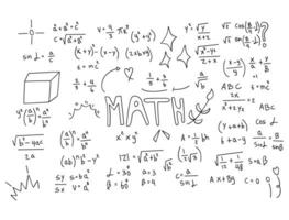 illustration de fond de tableau mathématique réaliste vecteur