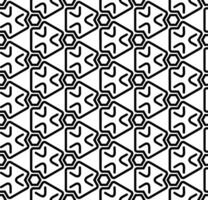 motif abstrait sans couture noir et blanc. arrière-plan et toile de fond. conception ornementale en niveaux de gris. ornements en mosaïque. illustration graphique vectorielle. vecteur