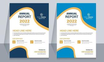 conception de flyer de modèle de rapport annuel d'entreprise créative vecteur