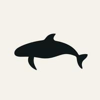 baleine sanctuaire monochrome ligne logo. Marin sauvage prédateur. requin. conception élément. établi avec artificiel intelligence. ai art pour entreprise l'image de marque, parc aquatique Commencez vecteur