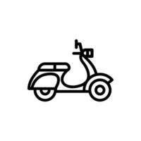 scooter icône avec ligne style. vecteur illustration