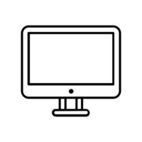 moniteur vecteur icône. la télé illustration signe. ordinateur symbole ou logo.