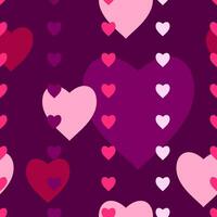 modifiable vecteur de l'amour à thème rose cœurs illustration sans couture modèle avec foncé Contexte pour décoratif élément de mariage en relation fins