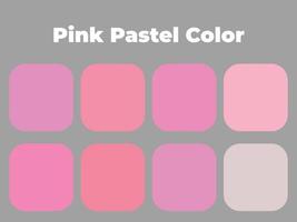 palette de couleurs rose pastel, couleur rose vecteur