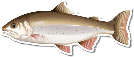 autocollant de dessin animé de poisson saumon
