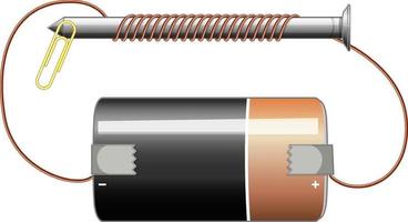 schéma électrique avec batterie et vis vecteur