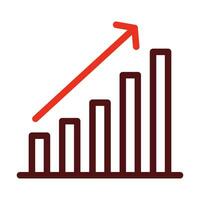 croissance vecteur épais ligne deux Couleur Icônes pour personnel et commercial utiliser.