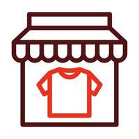 vêtements magasin vecteur épais ligne deux Couleur Icônes pour personnel et commercial utiliser.