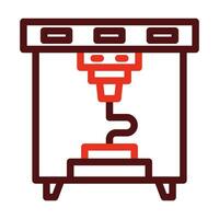 3d imprimante vecteur épais ligne deux Couleur Icônes pour personnel et commercial utiliser.