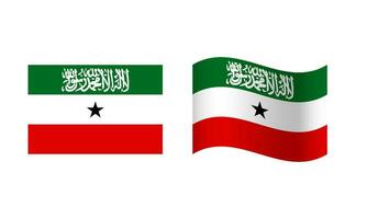 rectangle et vague Somaliland drapeau illustration vecteur