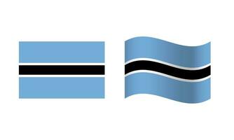 rectangle et vague le botswana drapeau illustration vecteur