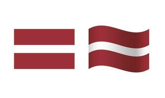 rectangle et vague Lettonie drapeau illustration vecteur