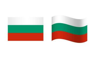 rectangle et vague Bulgarie drapeau illustration vecteur