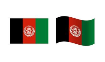 rectangle et vague afghanistan drapeau illustration vecteur