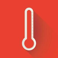 thermomètre sur rouge vecteur
