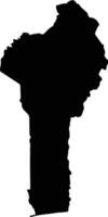 silhouette carte de Bénin vecteur