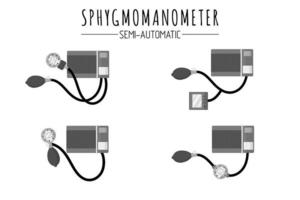 appareils de diagnostic médical tensiomètres ou tensiomètres vecteur