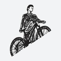 illustration de vélo de montagne vecteur