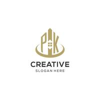 initiale paquet logo avec Créatif maison icône, moderne et professionnel réel biens logo conception vecteur