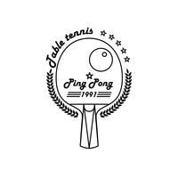Ligue Tennis De Table. ping pong vecteur