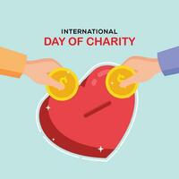 international journée de charité bannière fête vecteur
