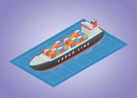 plan de développement de construction de transport maritime vecteur