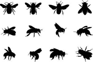 mon chéri abeille silhouette, abeille silhouettes, abeille silhouettes, en volant abeille silhouette, mon chéri abeille icône, abeille vecteur illustration