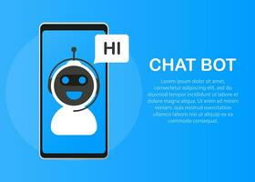 chatbot icône concept, bavarder bot ou chatbot. robot virtuel assistance de site Internet ou mobile applications. vecteur