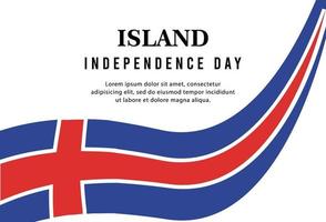 bonne fête de l'indépendance de l'île. modèle vecteur