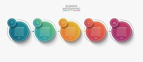 icônes d'infographie d'entreprise conçues pour le modèle de fond abstrait vecteur