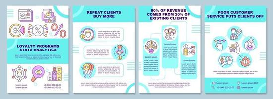 modèle de brochure d'analyse des statistiques des programmes de fidélité vecteur