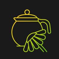 icône de vecteur de dégradé de thé à la camomille pour le thème sombre