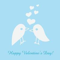 st. carte de voeux de la Saint-Valentin avec des oiseaux - illustration vectorielle vecteur