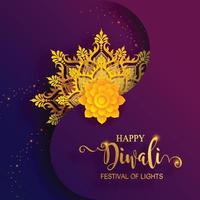 diwali, deepavali ou dipavali la fête des lumières en inde vecteur