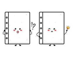 illustration de personnage doux en papier blanc mignon sourire logo mascotte heureux vecteur