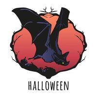 illustration vectorielle de chauve-souris volant halloween vecteur