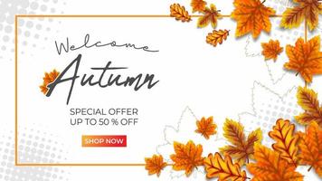 automne grande vente illustration vectorielle fond blanc vecteur