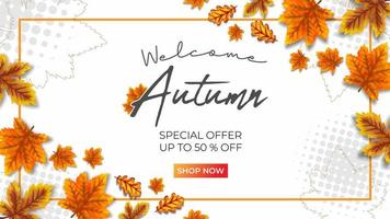 automne super vente illustration vectorielle fond blanc vecteur
