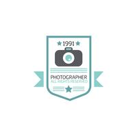 Insignes et étiquettes de photographie de style vintage vecteur