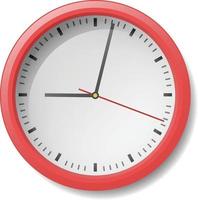 horloge à cadre rouge moderne vecteur