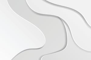 papier courbe blanche en couches abstrait. vecteur