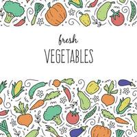 ensemble de légumes dessinés à la main. illustration vectorielle de doodle skecth vecteur